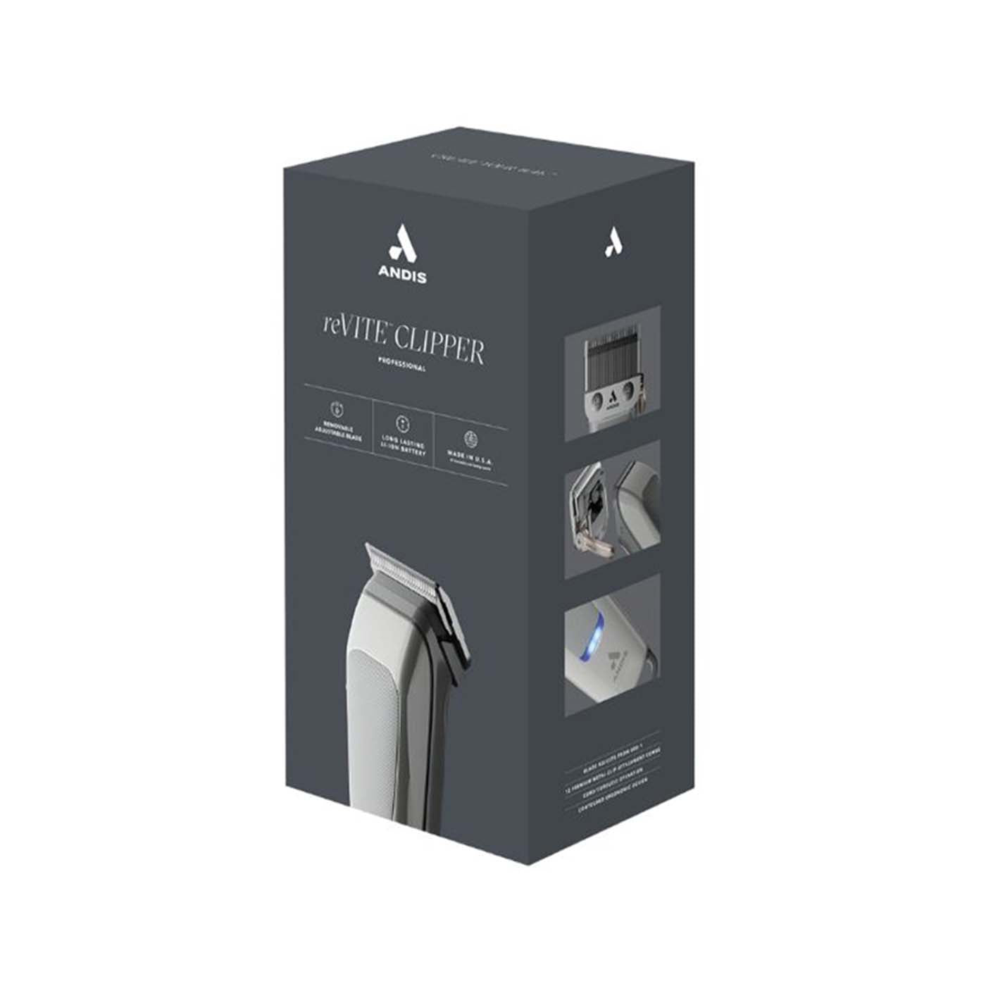 Maquina Cortadora De Cabello Inalambrica Profesional Andis Revite White