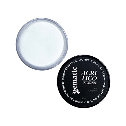 Acrilico De Uñas Gematic Blanco