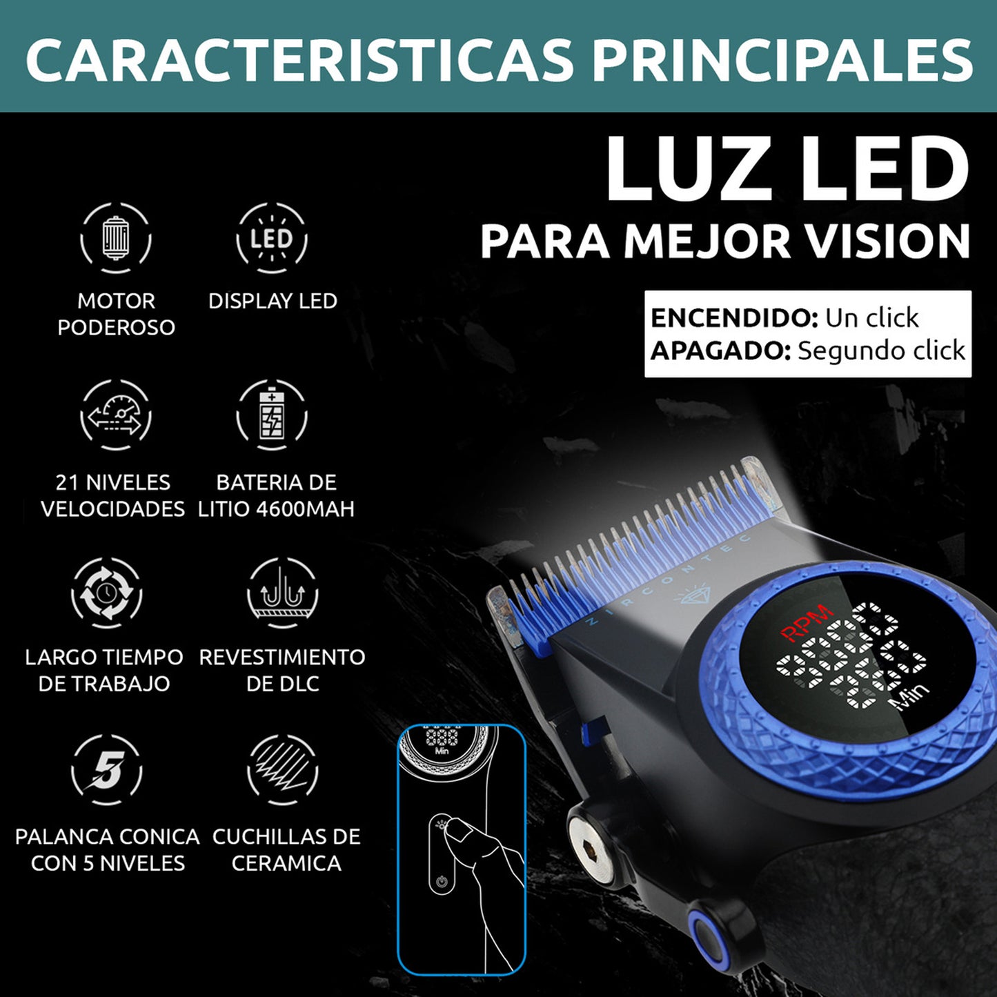 Maquina De Corte Inalambrica VGR V001 Blue Edition